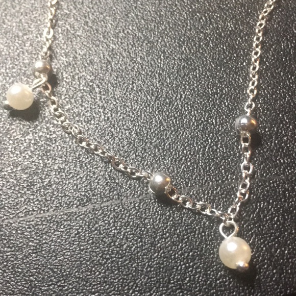 Silver Tone Faux Pearl & Infinity Anklet - Picture 6 of 7